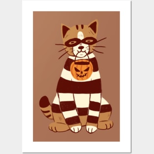 Halloween cat Posters and Art